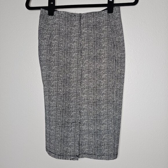 Liverpool 0 Black White Stretch Pencil Skirt Office Career Corporate Academia - Picture 3 of 6